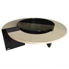 Modern Round Cocktail Table by Rougier