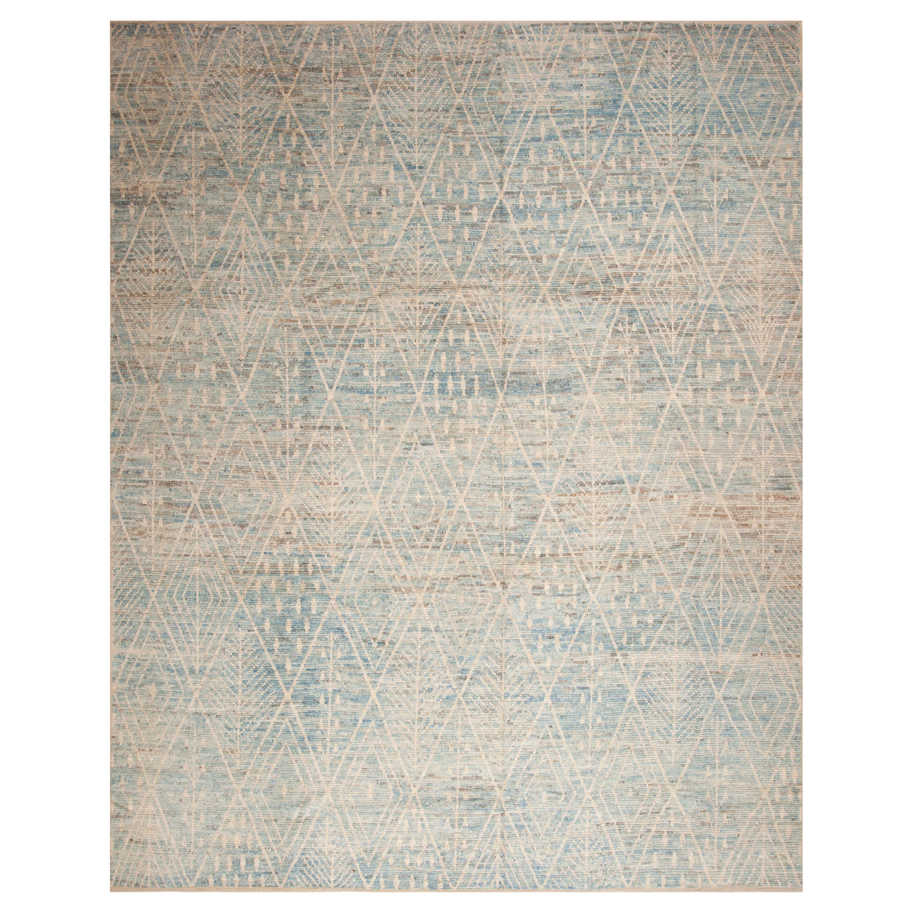Nazmiyal Collection Großer Stammes-Teppich Modern Marokkanisch Beni Ourain 12' x 15' im Angebot
