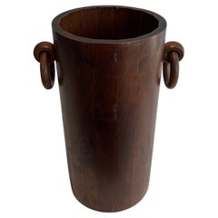 Brutalistischer Umbrella Stand aus Holz