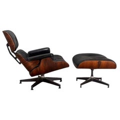 Vintage Early Rosewood Eames 670 Lounge Chair 671/Ottoman, 1960