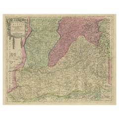 Carte de Castille, Leon et La Mancha dans le cœur de l'Espagne, 1714