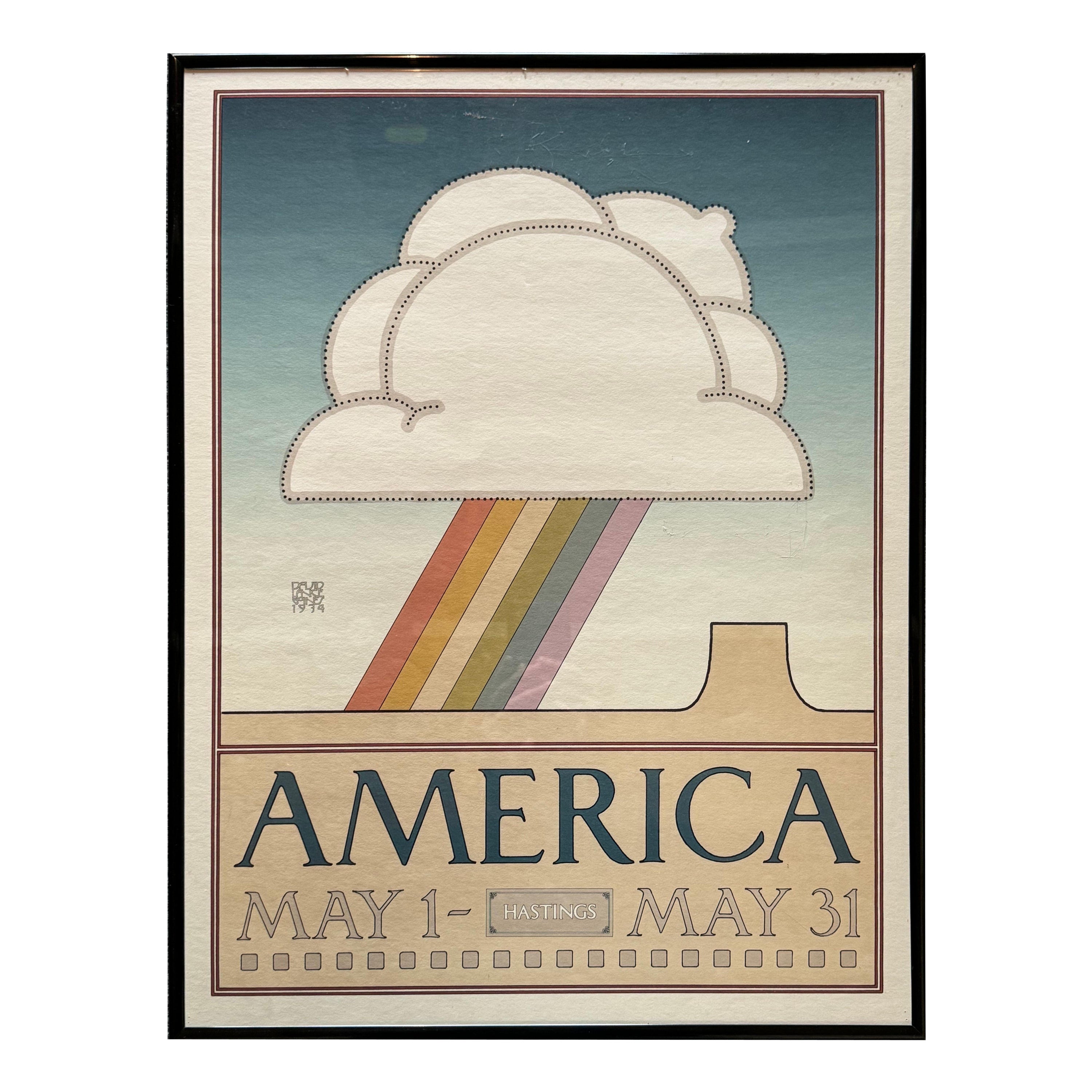1974 David Lance Goines "America" For Hastings Clothing Store, San Francisco For Sale