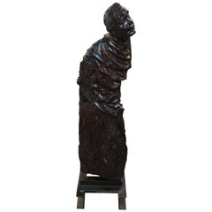 Sculpture Santos italienne du 17ème siècle en bois