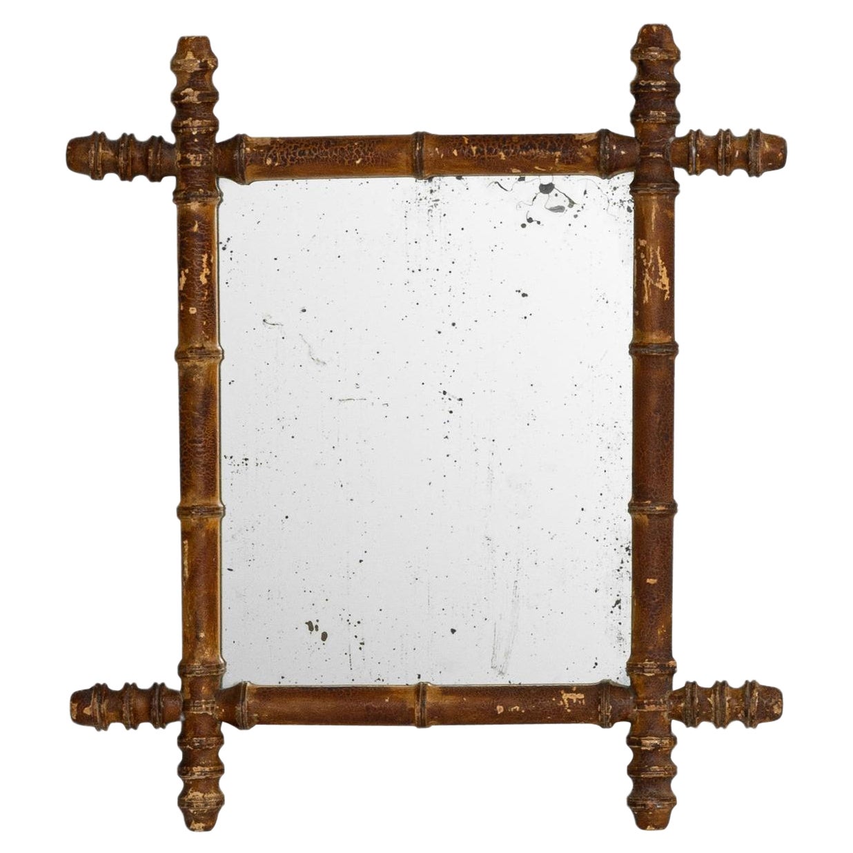 1900s French Wooden Mirror