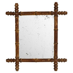 Used 1900s French Wooden Mirror