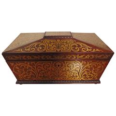 19th Century English Boulle Tea Caddy