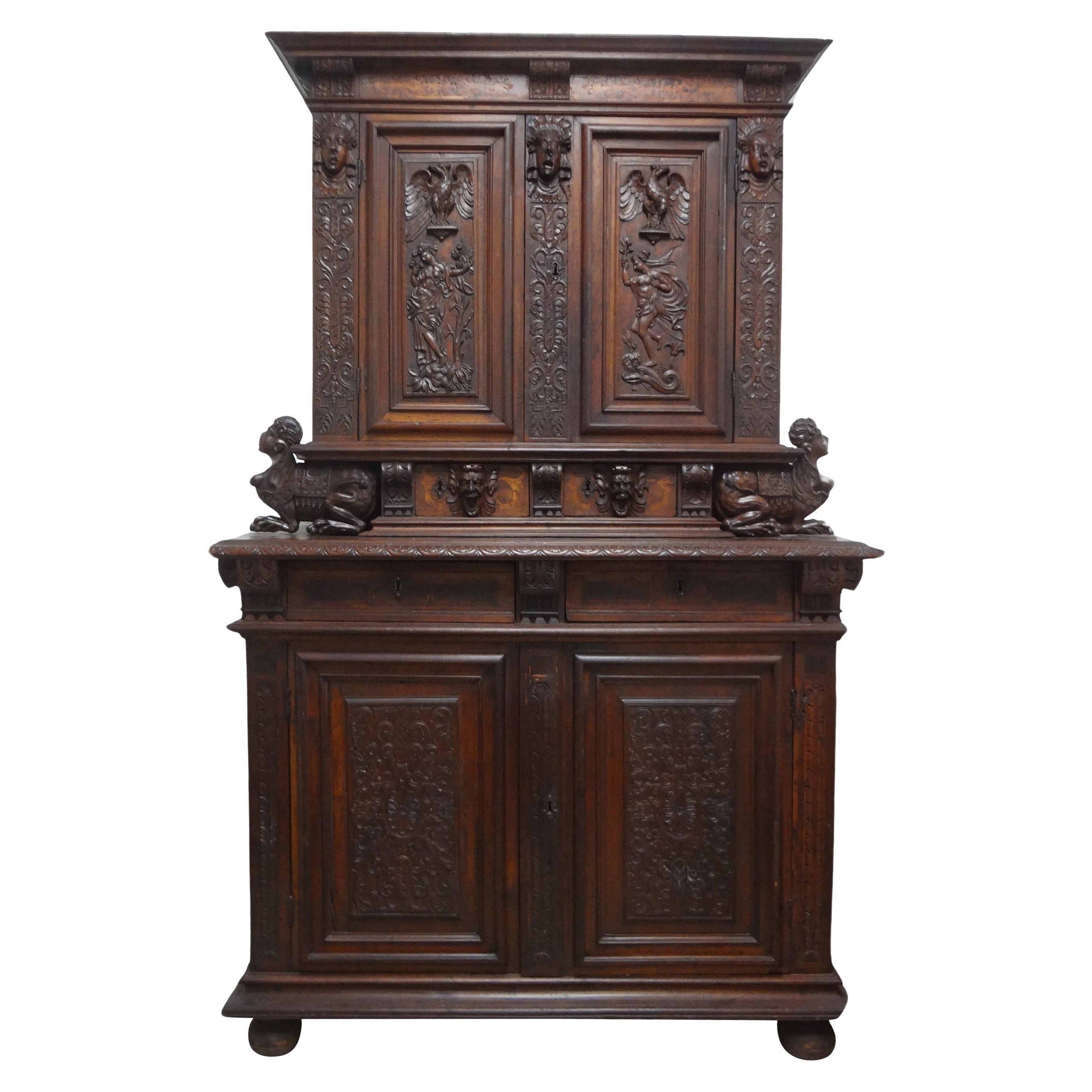 Cabinet ou deux corps baroque français du XVIIIe siècle