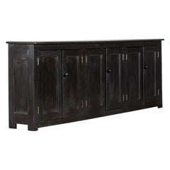 Monumental English Ebonised Pine Dresser Base