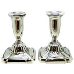 Pair of Sterling Silver Candlesticks in the Empire Style