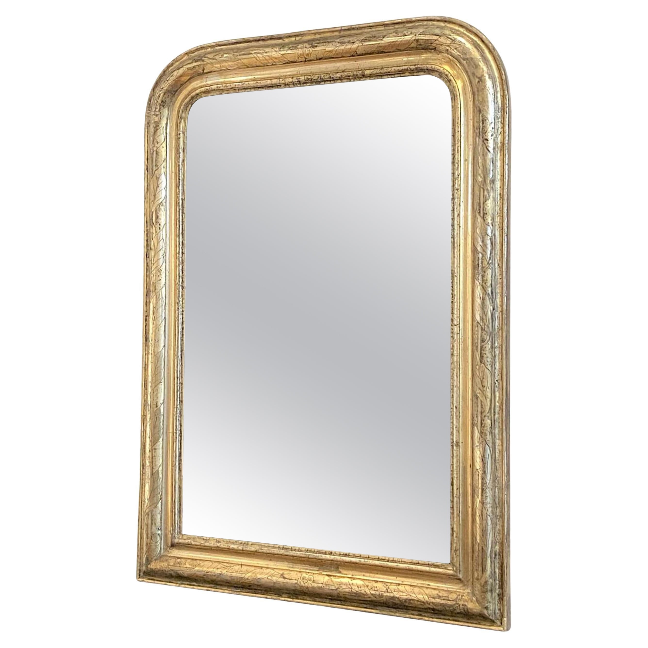 French Mecca Giltwood Mirror - Circa 1850 For Sale