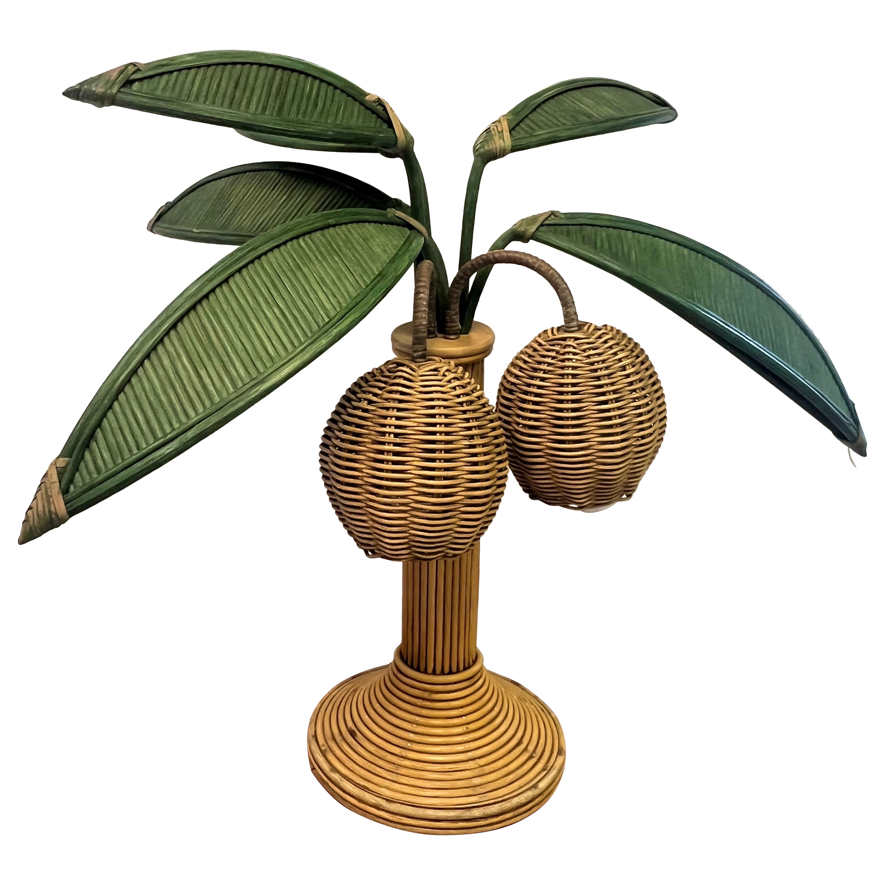 Lampe à poser en forme de palmier attribuée à Mario Lopez Torres