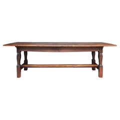 Antique Early 19th Century Oak Farm Dining Table