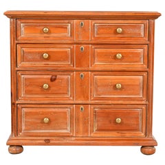 Vintage Henredon Spanish Colonial Carved Solid Pine Commode or Chest of Drawers