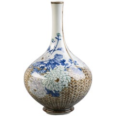 Jarrón de porcelana japonesa Studio, circa 1880