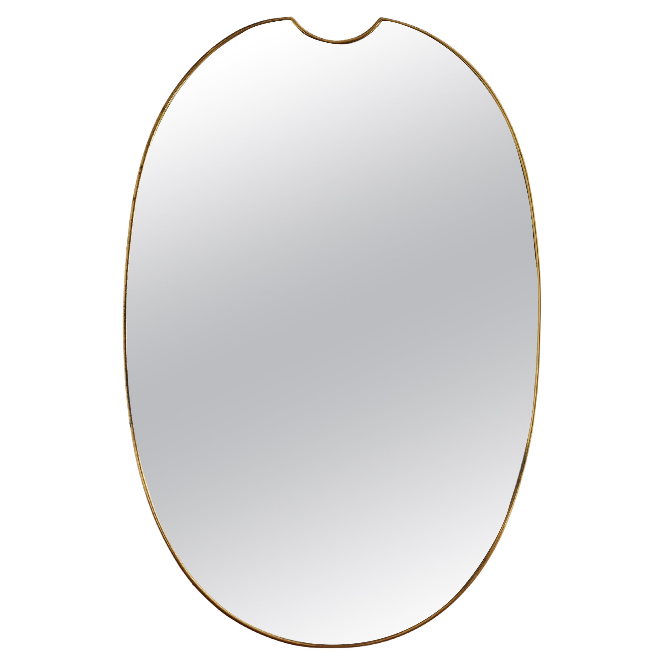 Italian Brass Mirror For Sale