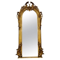 Antique French Gilt Pier Mirror 1880