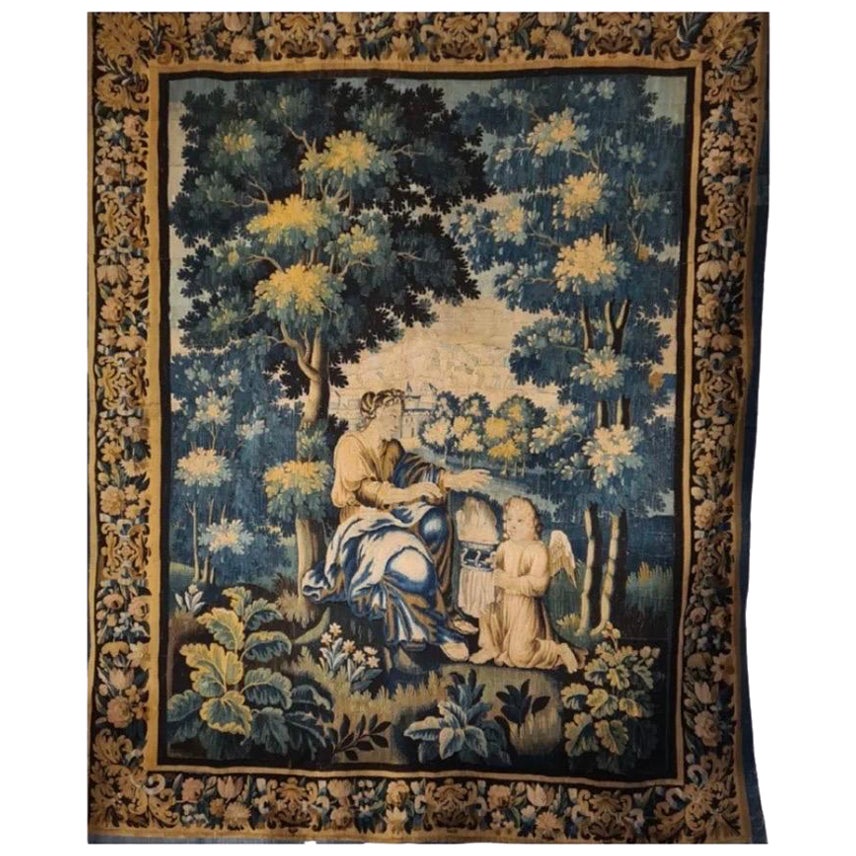 17th C Aubusson French Tapestry  For Sale