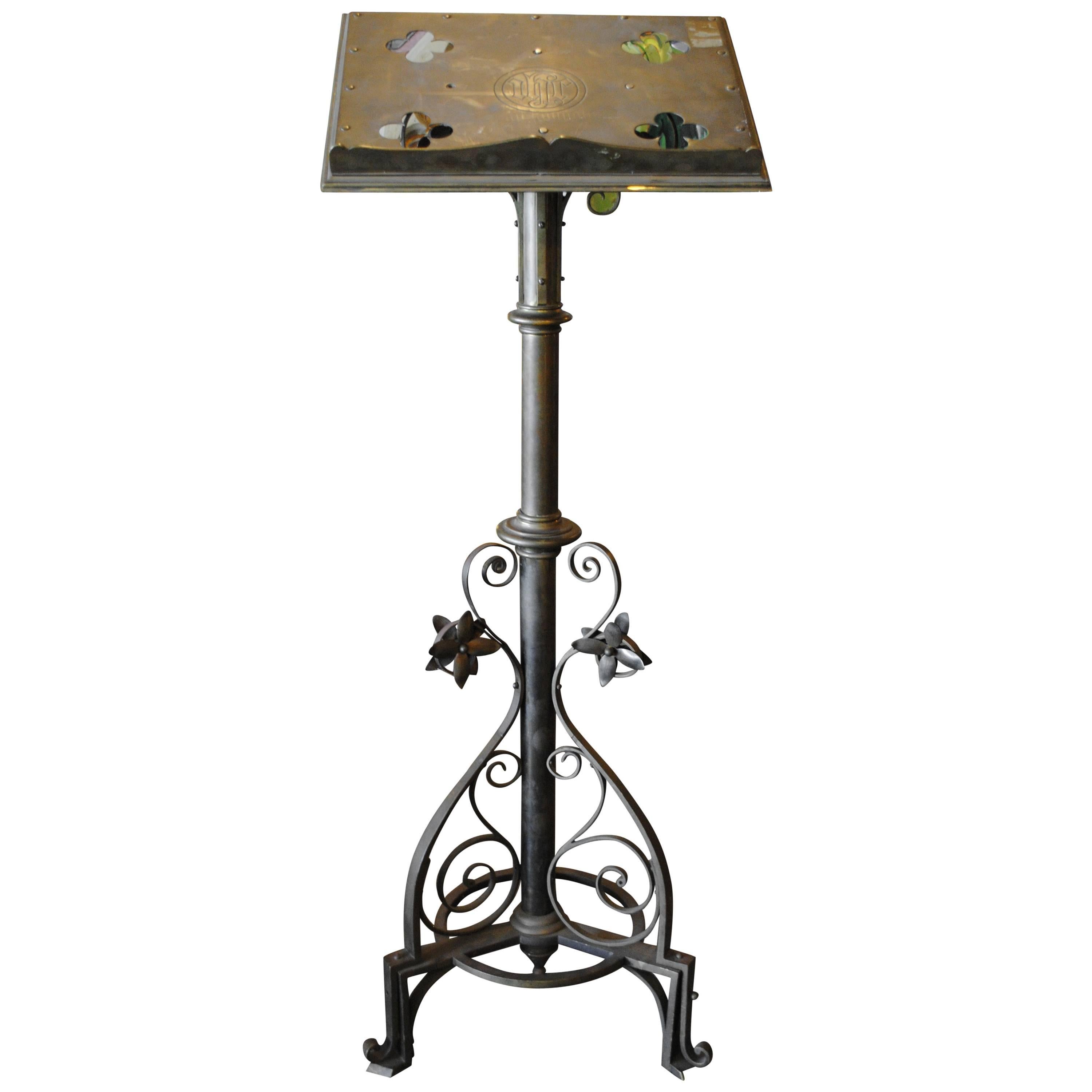 Jones & Willis Brass Religious Lectern or Music Stand For Sale