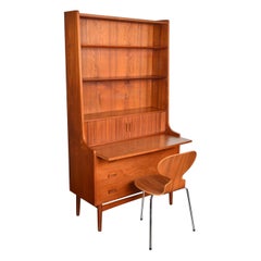 Vintage Johannes Sorth Bookcase / Secretary Desk In Teak