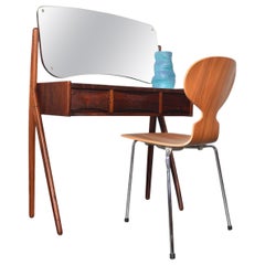 Vintage Arne Vodder Atomic V-legged Vanity In Rosewood