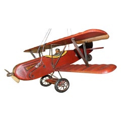 Aereo modello Francesco Baracca SPAD S.XIII in legno dipinto a mano