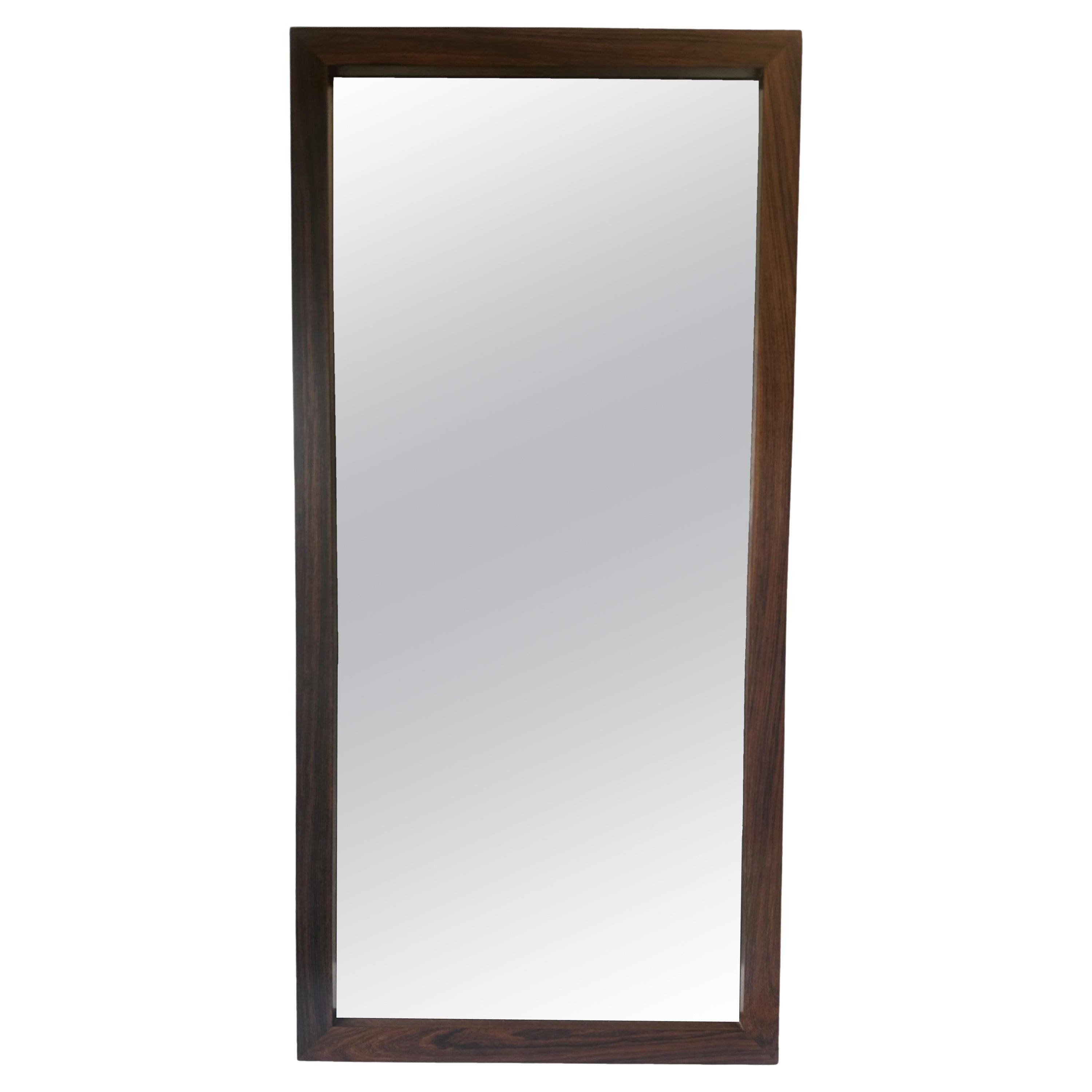 Danish Modern Rosewood Wall Mirror For Sale