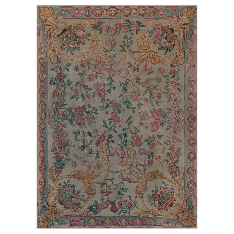 French Renaissance Rugs Savonnerie Rug Royal Design French Antique Palace Piece, 19th Century ...