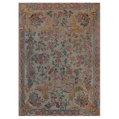 Antique 19th Century French Savonnerie Fragment Rug