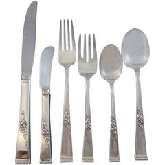 Classic Rose by Reed & Barton Sterling Silver Flatware Set Service 75 Pieces 9