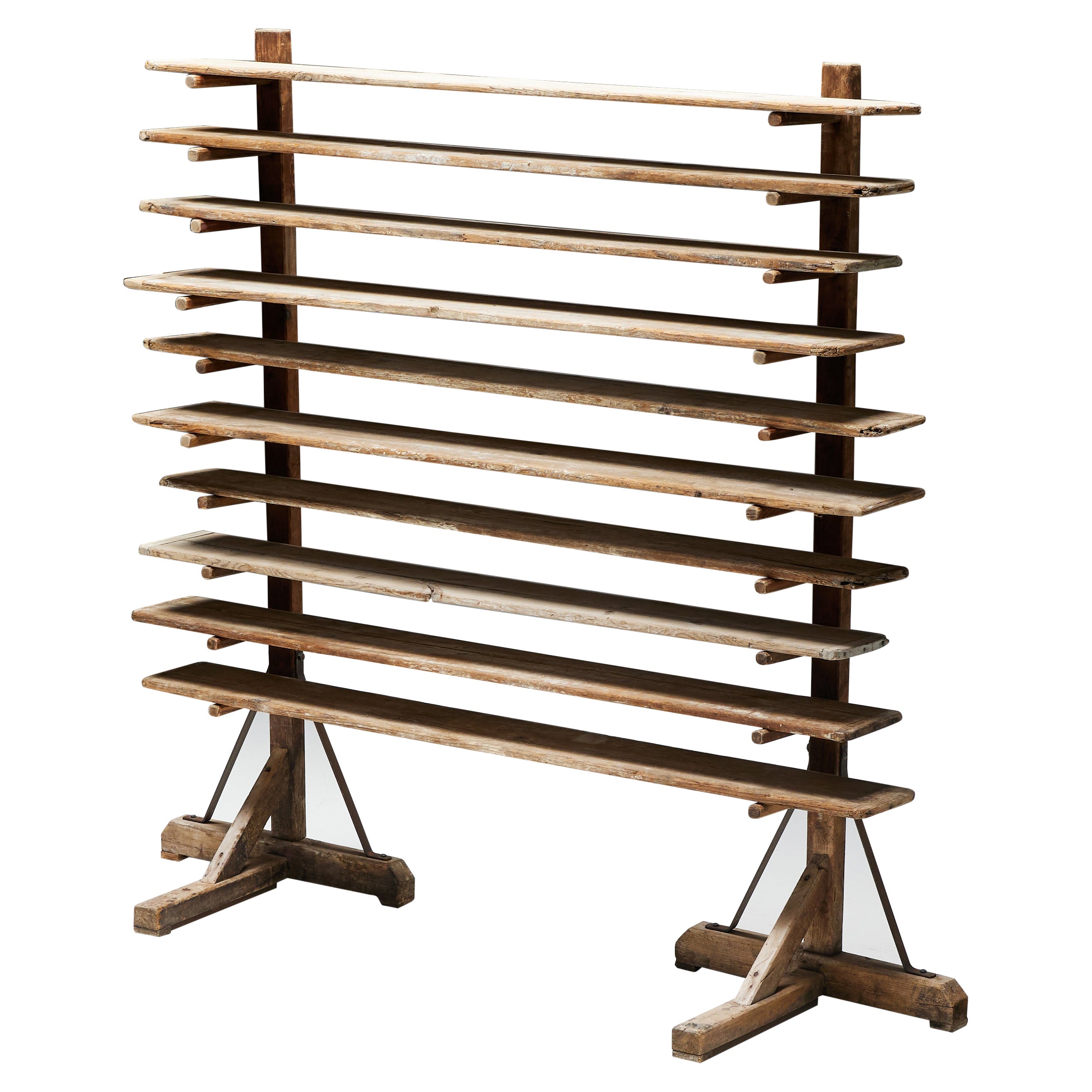 Rustic Folk Art Bakery Rack, France, 19th Century For Sale