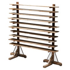 Used Rustic Folk Art Bakery Rack, France, 19th Century