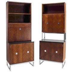 Pair of Walnut Wall Units