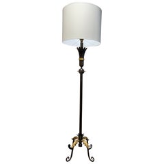 Wrought iron floor lamp circa 1950 France