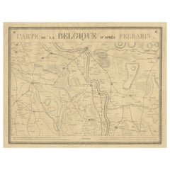 Mapa de 1821 de la región del Rin por Vandermaelen - de Duisburgo a Wesel