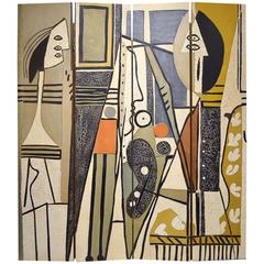 Room Divider or Hinged Screen after Pablo Picasso's 'Artist and Model'
