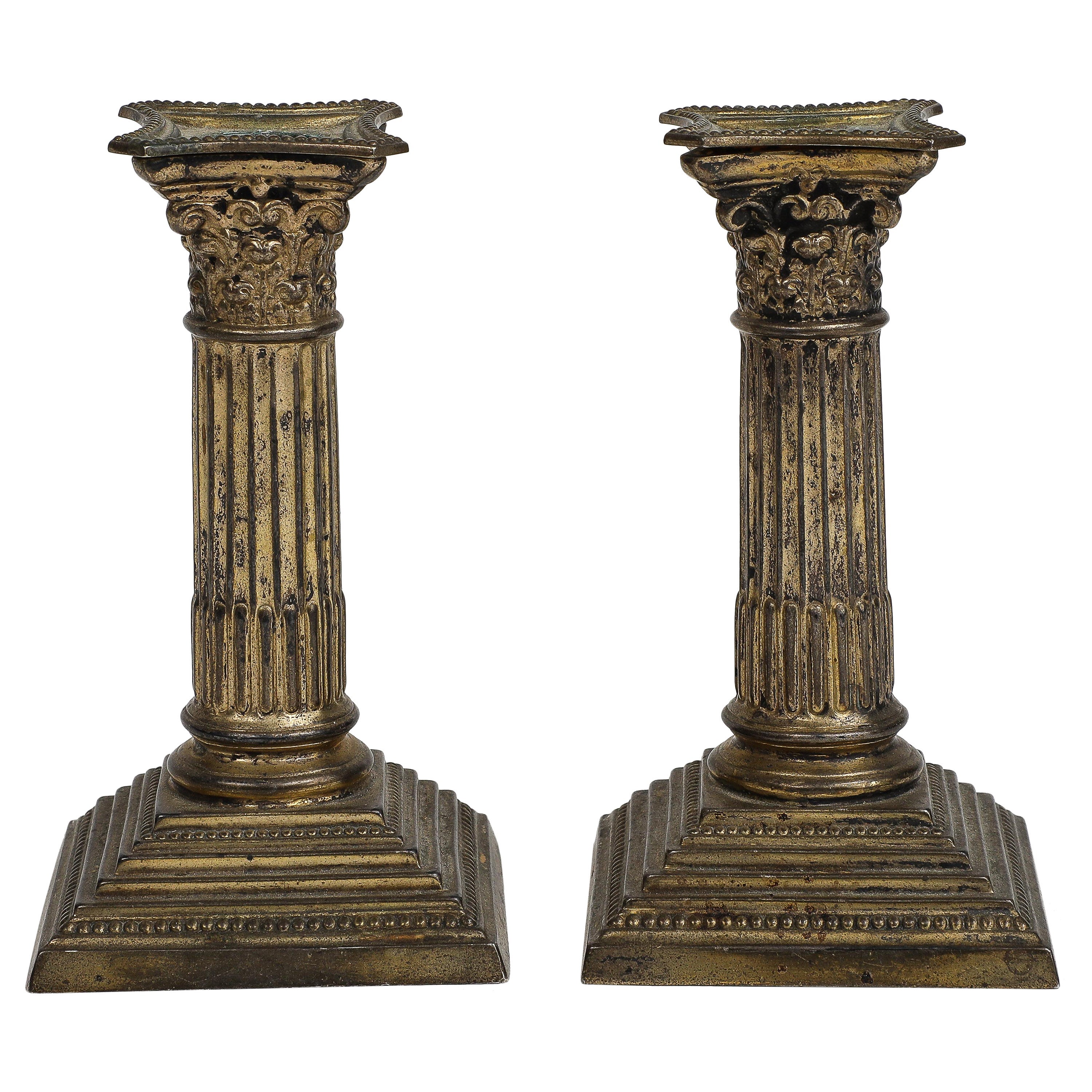 Pair of Goldsmiths & Silversmiths Company Candlesticks