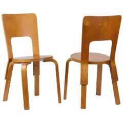 Alvar Aalto, Pair of Side Chairs, Model 66, 1933