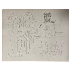 Pablo Picasso Limited Ed. Lithographie tirée du Portfolio Les Dessins D'Antibes, 1958