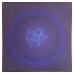 Vintage Purple Orb Oil Painting by Donald K Ryan 