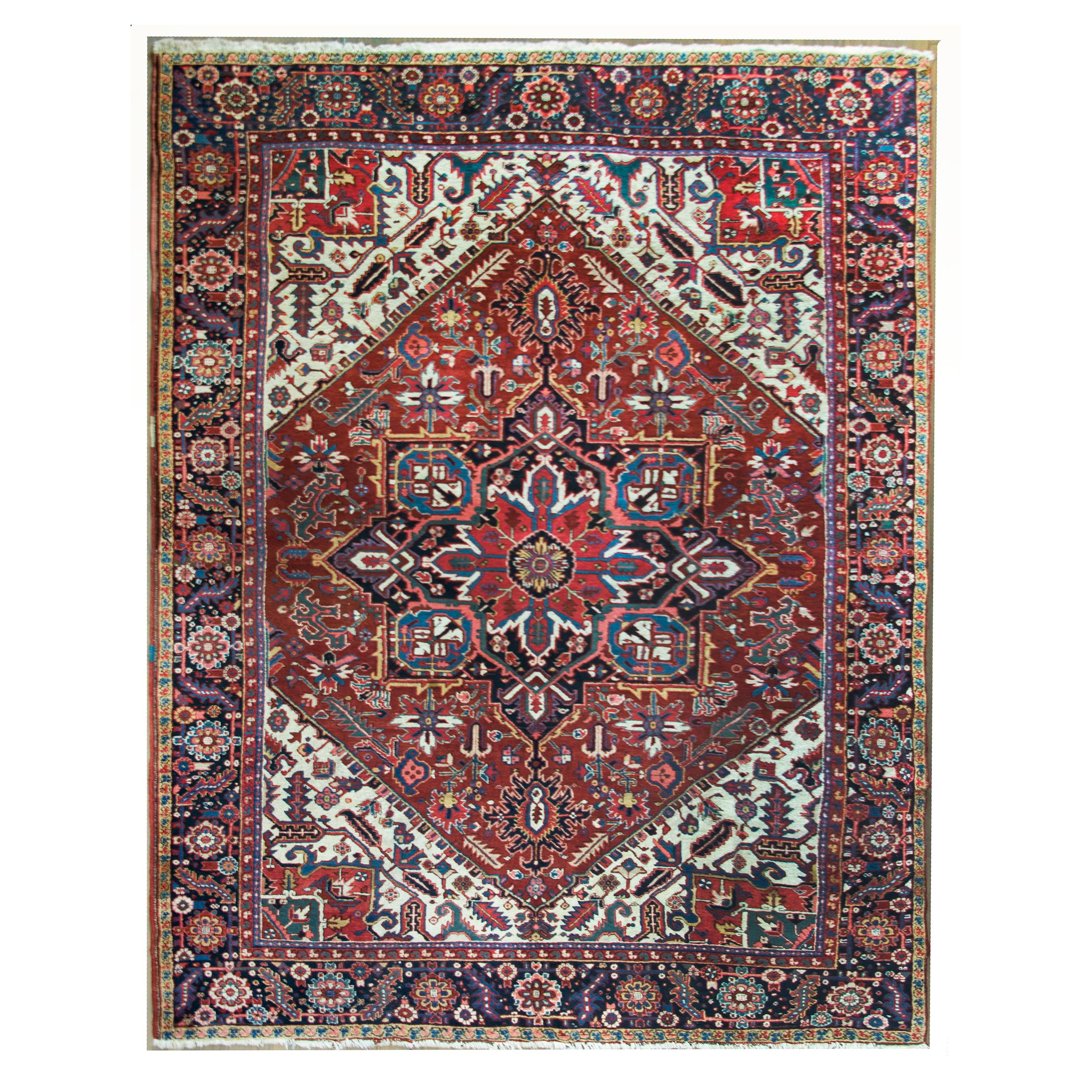 Early 20th Century Persian Heriz Rug