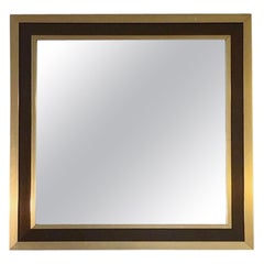 Used A Luxurious SHABBY-CHIC Brass WALL MIRROR, WILLY RIZZO Style, France 1970