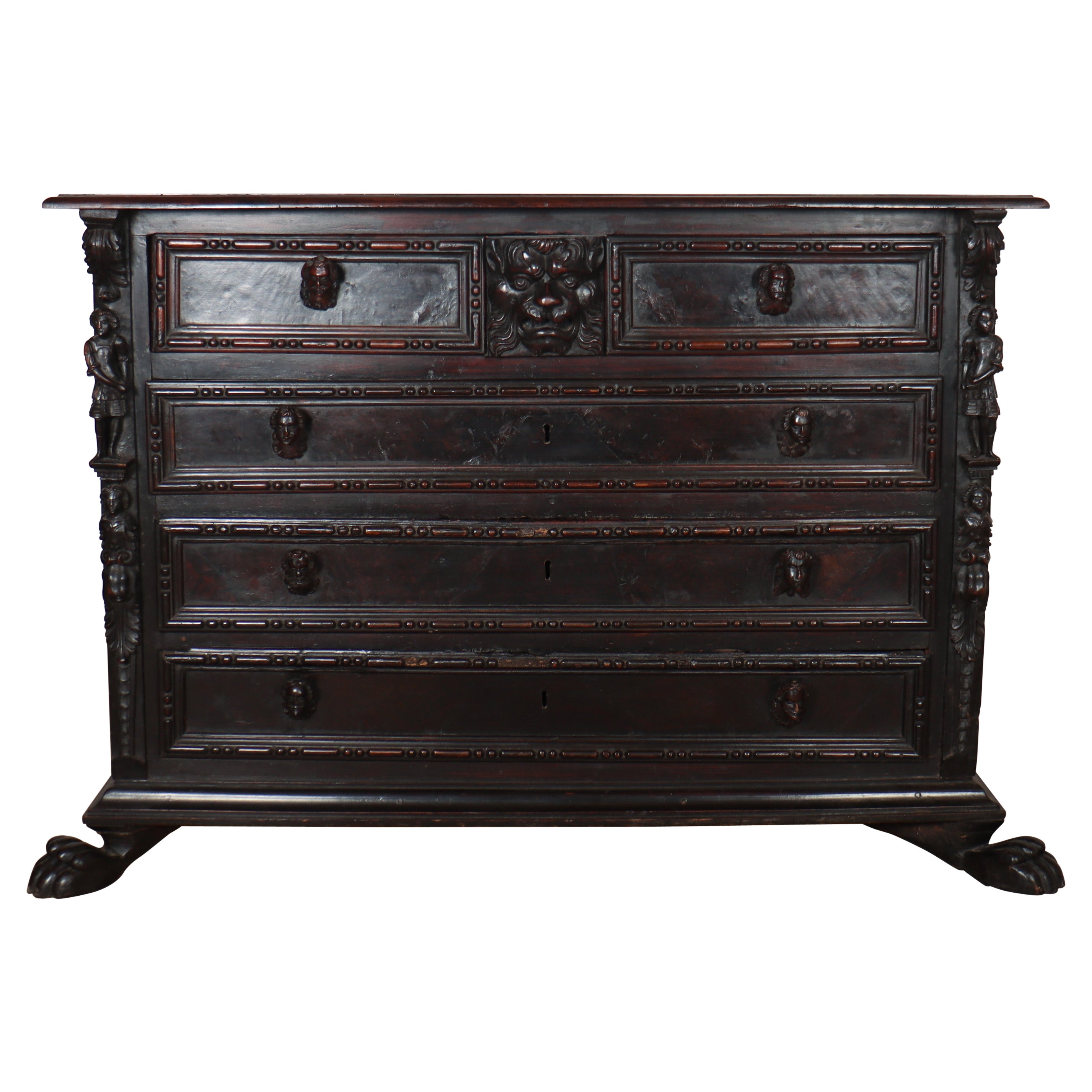 Commode italienne en noyer du XVIIIe siècle