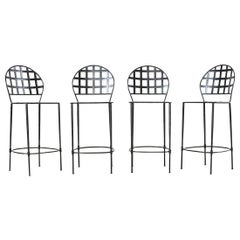 Used Set of Four Mario Papperzini Salterini Amalfi Style Barstools 