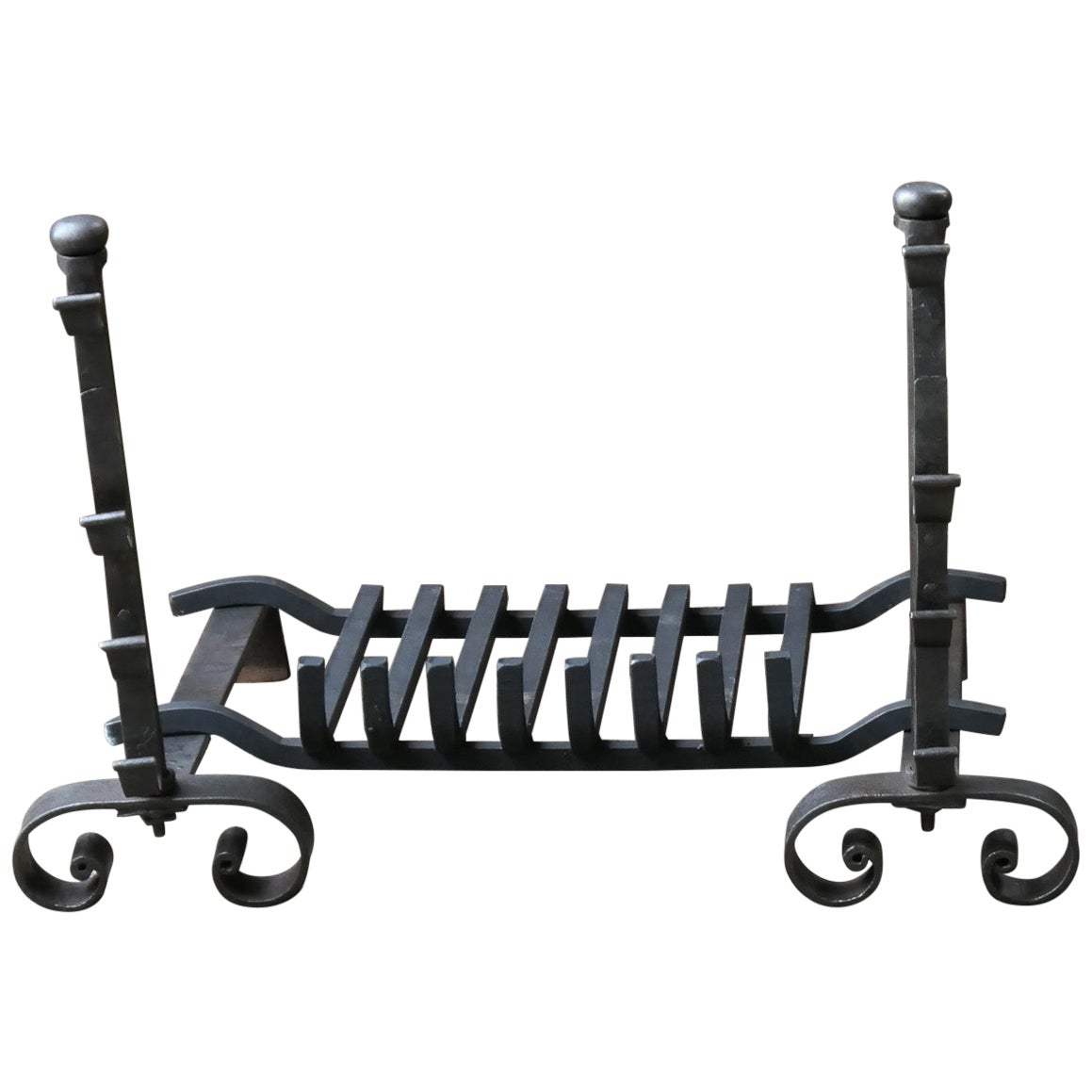 French Louis XV Period Fireplace Grate or Fire Basket, 18th Century