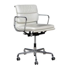 Used Stunning EA217 Eames Chair In "White Snow" Leather By Vitra
