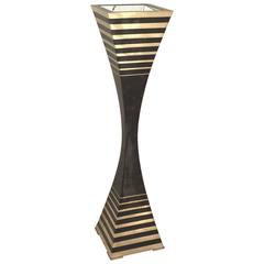 Tessellated Horn and Brass Floor Lamp by Maitland Smith 1