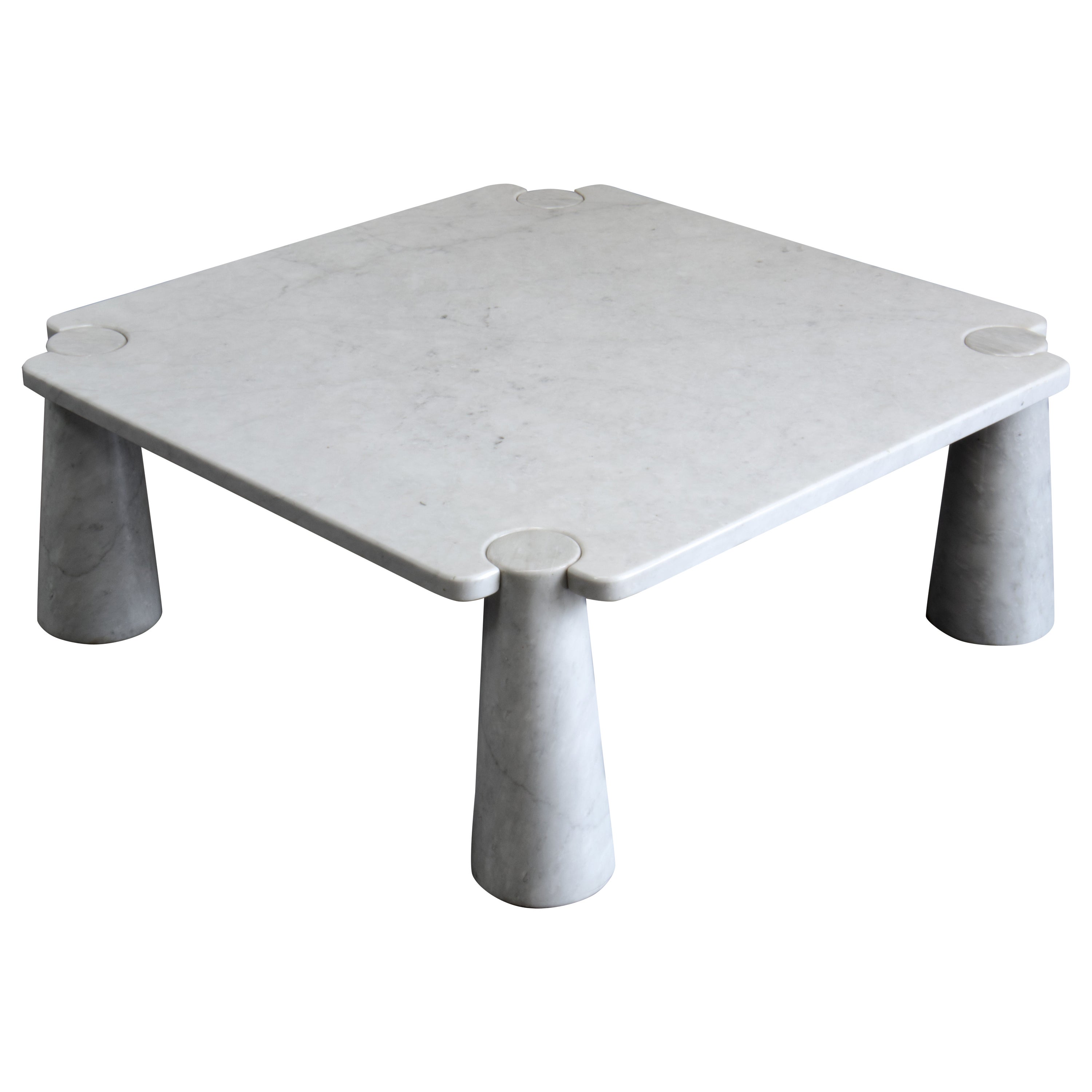 Mangiarotti Eros Coffee Table in Carrara Marble for Skipper, 1970s Italy For Sale
