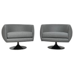 Retro Pair of Tulip Swivel Chairs by Adrian Pearsall