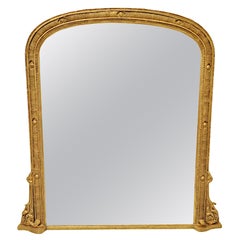 Très beau miroir à trumeau en bois doré du XIXe siècle