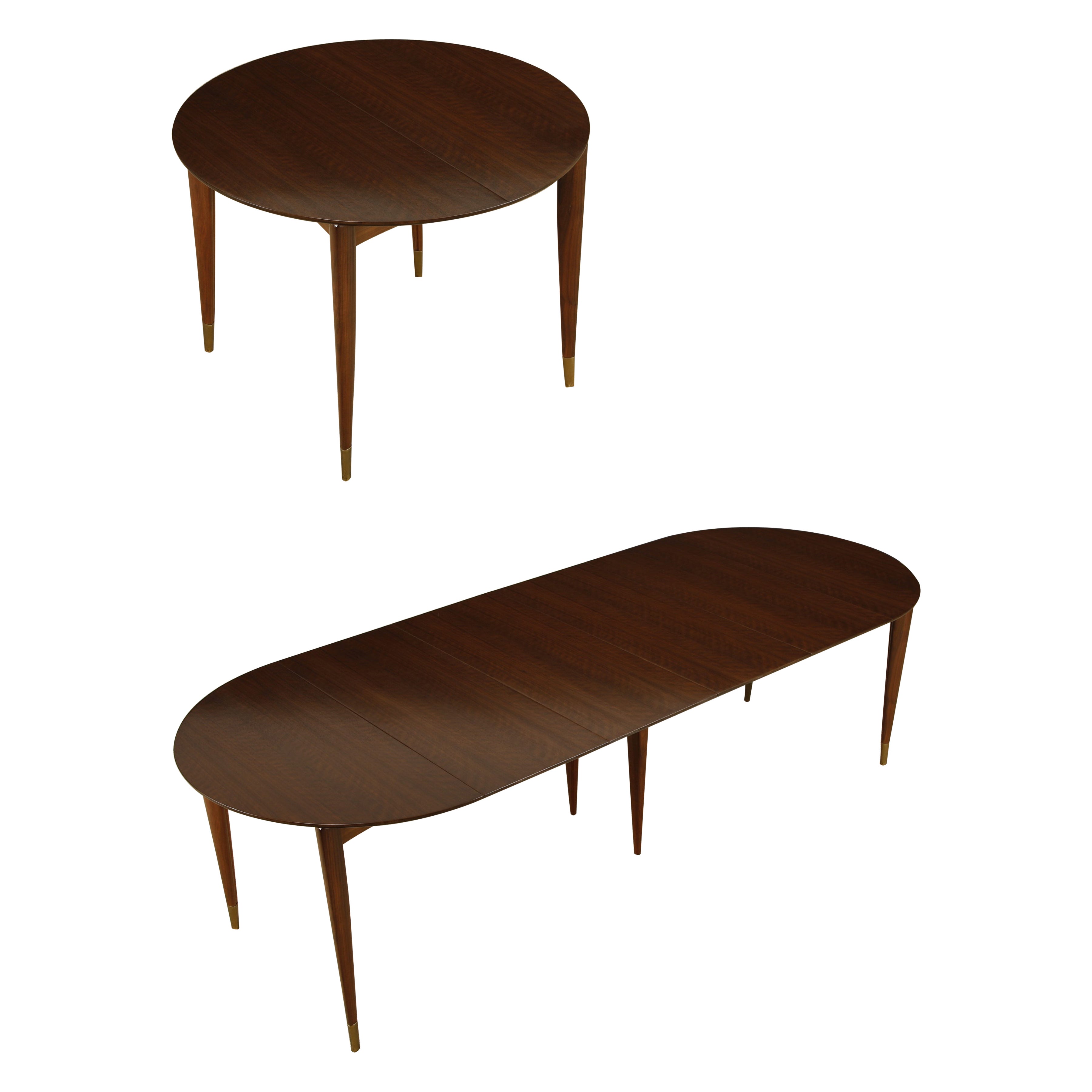 Gio Ponti for Singer & Sons #2135 Extendable Dining Table, c 1950, Refinished For Sale